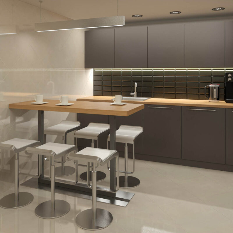 Дизайн-проект интерьера офиса - Кухня-столовая